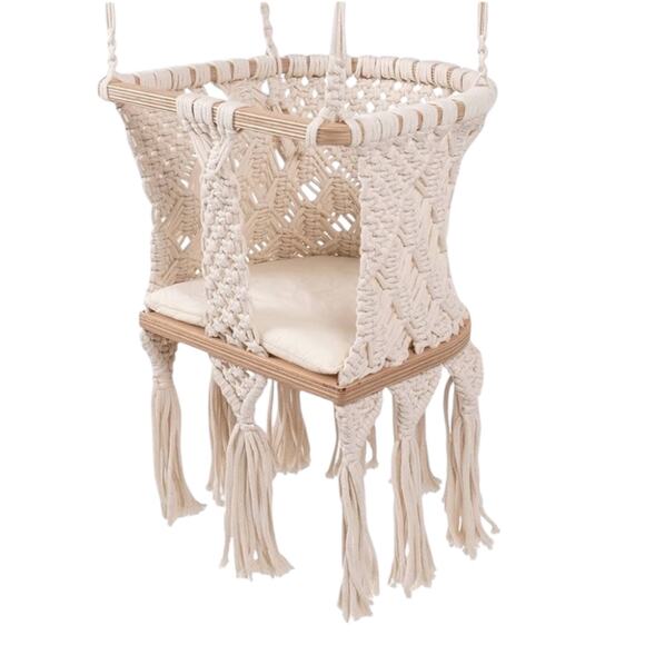 Mass Lumber Other - Mass Lumber NWOT Macrame Baby Swing